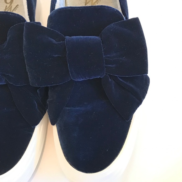 Nine West Navy Blue Velvet Sneakers, 10 - Picture 4 of 16
